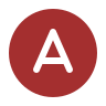 ECG+ SVES-Markierung, ein rotes Symbol mit dem Buchstaben A